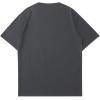 image:imageGORGLITTER Mens Graphic T Shirts Oversized Letter Crewneck Short Sleeve Y2k Tees TopDark Grey