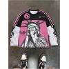 image:imageGORGLITTER Mens Graphic Tees 2 in 1 Long Sleeve Crewneck Streetwear T ShirtPink
