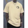 image:imageGORGLITTER Mens Japanese Letter Graphic Tee Top Oversized Short Sleeve Casual Aesthetic Print TShirtApricot Fish  Letter