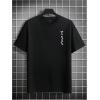 image:imageGORGLITTER Mens Japanese Letter Graphic Tee Top Oversized Short Sleeve Casual Aesthetic Print TShirtBlack Letter Slogan
