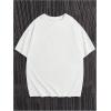 image:imageGORGLITTER Mens Japanese Letter Graphic Tee Top Oversized Short Sleeve Casual Aesthetic Print TShirtWhite Letter  Dragon
