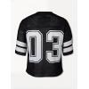 image:imageGORGLITTER Mens Jersey Shirts Oversized Baggy Mesh Tshirts Graphic Print Basketball Short Sleeve Tee Loose TopsBlack B