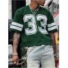 image:imageGORGLITTER Mens Jersey Shirts Oversized Baggy Mesh Tshirts Graphic Print Basketball Short Sleeve Tee Loose TopsDark Green