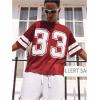 image:imageGORGLITTER Mens Jersey Shirts Oversized Baggy Mesh Tshirts Graphic Print Basketball Short Sleeve Tee Loose TopsRed