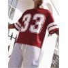image:imageGORGLITTER Mens Jersey Shirts Oversized Baggy Mesh Tshirts Graphic Print Basketball Short Sleeve Tee Loose TopsRed