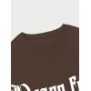 image:imageGORGLITTER Mens Letter Graphic Print T Shirts Round Neck Short Sleeve Loose Tee TopsChocolate Brown Slogan  Figure