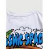 image:imageGORGLITTER Mens Letter Graphic Print T Shirts Round Neck Short Sleeve Loose Tee TopsWhite Cartoon  Slogan