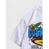 image:imageGORGLITTER Mens Letter Graphic Print T Shirts Round Neck Short Sleeve Loose Tee TopsWhite Cartoon  Slogan