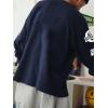 image:imageGORGLITTER Mens Loose Fit Letter Graphic Drop Shoulder TShirt Oversized Casual Long Sleeve Trendy Tee TopsBlue