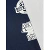 image:imageGORGLITTER Mens Loose Fit Letter Graphic Drop Shoulder TShirt Oversized Casual Long Sleeve Trendy Tee TopsBlue