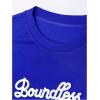 image:imageGORGLITTER Mens Loose Fit Letter Graphic Drop Shoulder TShirt Oversized Casual Long Sleeve Trendy Tee TopsRoyal Blue