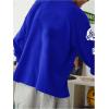 image:imageGORGLITTER Mens Loose Fit Letter Graphic Drop Shoulder TShirt Oversized Casual Long Sleeve Trendy Tee TopsRoyal Blue