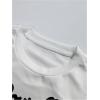 image:imageGORGLITTER Mens Loose Fit Letter Graphic Drop Shoulder TShirt Oversized Casual Long Sleeve Trendy Tee TopsWhite