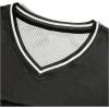 image:imageGORGLITTER Mens Number Graphic Jersey Shirts Short Sleeve V Neck Sports T Shirt TopBlack