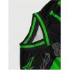 image:imageGORGLITTER Mens Number Graphic Jersey Shirts Short Sleeve V Neck Tees Sports TShirt TopBlack and Green