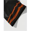 image:imageGORGLITTER Mens Number Graphic Jersey Shirts Short Sleeve V Neck Tees Sports TShirt TopBlack and Orange