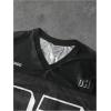 image:imageGORGLITTER Mens Number Letter Print Jersey Tees Tops Y2k Graphic Short Sleeve V Neck Summer Casual Oversized Tee ShirtBlack and White