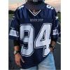 image:imageGORGLITTER Mens Number Letter Print Jersey Tees Tops Y2k Graphic Short Sleeve V Neck Summer Casual Oversized Tee ShirtBlue