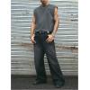 image:imageGORGLITTER Mens Oversized Cropped Tank Top Graphic Y2k Loose T Shirt Sleeveless Cool Streetwear Dark Grey XLarge