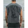 image:imageGORGLITTER Mens Oversized Cropped Tank Top Graphic Y2k Loose T Shirt Sleeveless Cool Streetwear Dark Grey XLarge