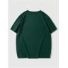 image:imageGORGLITTER Mens Oversized T Shirt Letter Graphic Short Sleeve Drop Shoulder Crewneck Tee TopsDark Green
