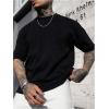image:imageGORGLITTER Mens Oversized Tshirt Graphic Cool Short Sleeve Crewneck Drop Shoulder Boxy Y2K Casual Streetwear Tee TopsBlack