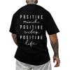 image:imageGORGLITTER Mens Oversized Tshirt Graphic Cool Short Sleeve Crewneck Drop Shoulder Boxy Y2K Casual Streetwear Tee TopsBlack