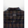 image:imageGORGLITTER Mens Plaid Cropped Button Up Shirt Casual Collared Short Sleeve Boxy Vacation Checkered Crop Tops StreetwearBlue
