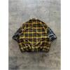 image:imageGORGLITTER Mens Plaid Cropped Button Up Shirt Casual Collared Short Sleeve Boxy Vacation Checkered Crop Tops StreetwearYellow