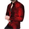 image:imageGORGLITTER Mens Polka Dots Casual Dress Shirts Button Down Long Sleeve Office Work Dress Tops Trendy Business OutfitRed