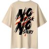 image:imageGORGLITTER Mens Slogan Graphic Drop Shoulder Tee Oversized Loose Casual Round Neck Short Sleeve TshirtsApricot
