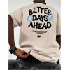image:imageGORGLITTER Mens Slogan Graphic Tee Shirt Casual Short Sleeve Crew Neck Summer TShirtApricot