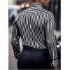 image:imageGORGLITTER Mens Striped Button Down Shirt Dress Long Sleeve Collared Office Work Tops StreetwearBlack and White
