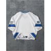 image:imageGORGLITTER Mens V Neck Number Graphic Cropped T Shirt Oversized Casual Drop Shoulder Short Sleeve Tee TopBlue and White
