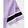 image:imageGORGLITTER Mens V Neck Number Graphic Cropped T Shirt Oversized Casual Drop Shoulder Short Sleeve Tee TopPurple