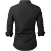 image:imageGORGLITTER Mens Western Cowboy Shirts Long Sleeve Button Down Slim Fit Office Work Country ShirtBlack