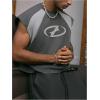 image:imageGORGLITTER Mens Y2k Cropped Tank Top Graphic Dolman Sleeve Boxy Oversized Streetwear Crop Top Tee Shirts Rave OutfitsGrey