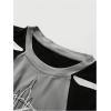 image:imageGORGLITTER Mens Y2k Graphic Shirts Oversized Crewneck Short Sleeve Summer Vacation Cool Boxy Streetwear Tee TopBlack Grey White