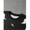 image:imageGORGLITTER Mens Y2k Graphic Shirts Oversized Crewneck Short Sleeve Summer Vacation Cool Boxy Streetwear Tee TopBlack and White
