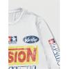 image:imageGORGLITTER Mens Y2k Graphic Shirts Streetwear Oversized Long Sleeve Crewneck Vintage Tee TopsWhite
