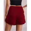 image:imageGORGLITTER Womens Asymmetrical Wrap Mini Skort Skirts Y2K Sparkle Shorts Summer Rave Party Concert Festival SkortsBurgundy
