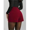 image:imageGORGLITTER Womens Asymmetrical Wrap Mini Skort Skirts Y2K Sparkle Shorts Summer Rave Party Concert Festival SkortsSolid Burgundy