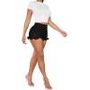 image:imageGORGLITTER Womens Crochet Shorts Ruffle Bloomer Beach Summer Cute Y2k Elastic Waist Frilly Mini Micro Knit ShortsBlack