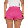 image:imageGORGLITTER Womens Crochet Shorts Ruffle Bloomer Beach Summer Cute Y2k Elastic Waist Frilly Mini Micro Knit ShortsHot Pink