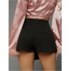 image:imageGORGLITTER Womens High Waisted Wrap Mini Skort Dressy Business Casual Summer Fold Over O Ring Work Formal Skirt ShortsBlack