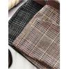 image:imageGORGLITTER Womens Plaid Dressy Shorts Low Waisted Houndstooth Wide Leg Shorts with Belt Causal Work Office OutfitsBrown