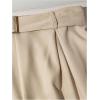 image:imageGORGLITTER Womens Pleated Dress Shorts Dressy High Waisted Wide Leg Business Casual Work Trouser ShortsApricot