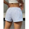image:imageGORGLITTER Womens Striped Baggy Lounge Shorts Drawstring Waist Summer Beach Vacation Casual ShortsBlue