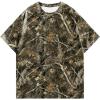 image:imageGORGLITTER Mens Camo Oversized Tshirt Graphic Y2K Crewneck Short Sleeve Boxy Summer Vacation Streetwear Tee TopsGreen Multicolor