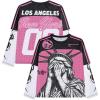 image:imageGORGLITTER Mens Graphic Tees 2 in 1 Long Sleeve Crewneck Streetwear T ShirtPink